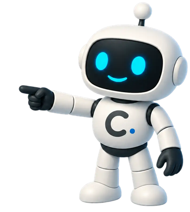 Cloudmersive robot pointing at Contact Sales